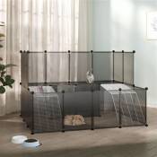 vidaXL Cage pour petits animaux Noir 143x107x93 cm