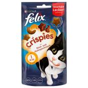 3x45g Crispies : bœuf, poulet Felix Friandises pour chat + 1 paquet offert !