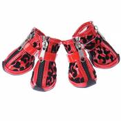 chendongdong Leopard PU cuir chaussures baskets Bottes