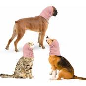 Csparkv - m, rose) Snood pour chien pour réchauffer le cou et les oreilles du chien, cache-oreilles apaisant pour animaux de compagnie pour soulager