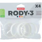 4 anneaux connecteur pour tube Rody couleur blanc taille ø 6 cm pour rongeur. Zolux Blanc