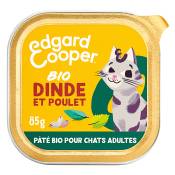 6x85g Edgard & Cooper Adult Pâté bio sans céréales dinde bio, poulet bio - Pâtée pour chat