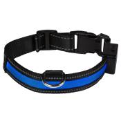 bleu, taille L : tour de cou 50-65cm, l25mm LED Eyenimal Collier lumineux pour chien