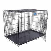 Cage pour chien pliable et transportable noir taille