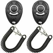 Shining House - 2 Packs Chiens Clicker Formation, Clicker de Chien Dog, Chien Clicker Sifflet, pour Pet Training Professional, pour Chiens, Chats,