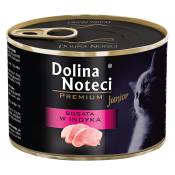 24 x 185 g Dolina Noteci Premium Junior Rich in Dinde nourriture humide pour chats