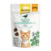 50g GimCat Crunchy Snacks canard, herbe à chat - Friandises pour chat