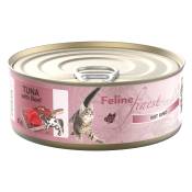 85g Feline Finest thon, bœuf - Pâtée pour chat