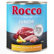 Rocco Junior 6 x 800 g pour chien - bœuf, poulet,