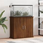 vidaXL Support pour aquarium chêne marron 81x36x73cm