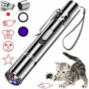 Xinuy - Jouet laser pour chat, parc à projection laser à longue portée 5 modes pour chaton en plein air Pet Chaser Tease Stick Exercice
