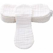 Fei Yu - Nappy Inserts en coton lavable Nappy Inserts bébé réutilisable 12 couches couches pour bébé (10 pièces)