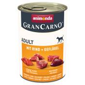 Lot animonda GranCarno Original 12 x 400 g pour chien - bœuf & volaille