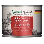 24x200g Venandi Animal monoprotéine poulet nourriture pour chat humide
