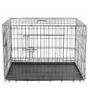 Cage pour animaux en Métallique portable pliante noir