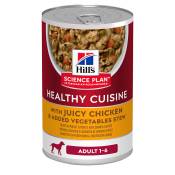 24x354g Healthy Cuisine Mijotés Adult poulet, légumes Hill's Science Plan - Pâtée pour chien