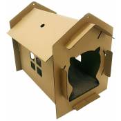 Croci - Griffoir en carton modèle Villa pour chats