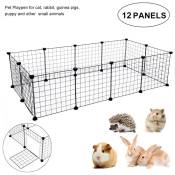 Eosnow - Clture de Cage de lapin de parc pour animaux de compagnie-bricolage stylo d'exercice pour petits animaux caisse chenil clapier pour cochon