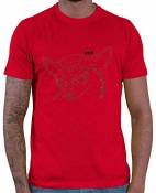 HARIZ T-Shirt pour Homme Motif Chien et chihuah - Rouge