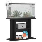 vidaXL Support pour aquarium noir 80x35x60 cm bois