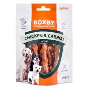 3x100g Friandises Boxby Adult poulet, carottes pour chien