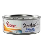 Lot Purizon Superfoods 12 x 70 g - thon, cabillaud,