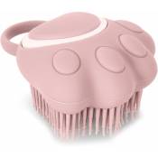 Ccykxa - Chien Chat Brosse de bain Peigne(forme de patte rose), silicone Puppy Grooming Brush Soft Pet Nettoyage Brosse de massage Shampooing