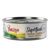 Lot Purizon Superfoods 24 x 70 g - poulet, hareng,