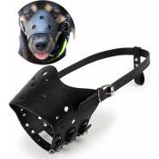 Muselière pour chien Muselière en cuir anti-morsure Muselière respirante pour chien Muselière pour chien pour éviter les aboiements (m)