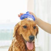 Xinuy - Lot de 2 brosses de bain pour animaux de compagnie, brosse de shampoing de qualité supérieure, peigne en caoutchouc de massage apaisant,