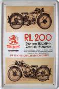 Motorräder Triumph RL Tôle 200 Publicité réplique