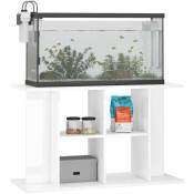 Meuble Aquariums Support Blanc Brillant 100 x 40 cm. 1 étagère Support solide et stable pour aquariums - Blanc Brillant