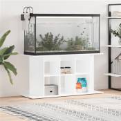 vidaXL Support d'aquarium blanc brillant 120x40x60cm bois d'ingénierie