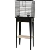 Zolux - Cage et meuble chic loft taille m 44 x 28 x hauteur 124 cm couleur noir Noir
