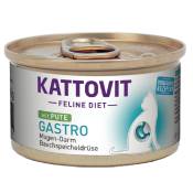 24x85g Kattovit Gastro dinde - Pâtée pour chat