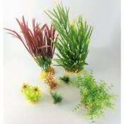 Déco plantkit idro n°4. plantes artificielles. 7 pieces. h 33 cm. décoration d'aquarium. Zolux