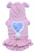 Doggy Dolly DRF005 Robe pour Chien Motif Lapin Rose