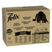 Jumbopack Felix Tendres Effilés 120 x 80 g pour chat - sélection mixte en sauce