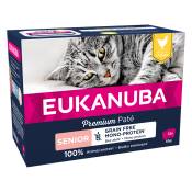 Lot Eukanuba Senior sans céréales 48 x 85 g pour chat - poulet