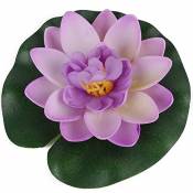 Verlike Fleur de lotus flottante artificielle pour