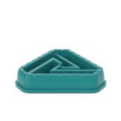 Ensoleille - Bol pour animaux de compagnie en plastique antidrapant triangle slow food anti touffement slow food bowl(vert foncé)