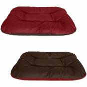 BedDog® lit pour chien REX, 2en1 lit pour chien de L à XXXL, 9 couleurs au choix, coussin, panier pour chien:XL, SULTAN (rouge/brun)