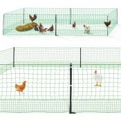 Kit clôture électrifiable filet à poules 24 m avec