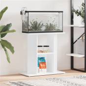 vidaXL Support d'aquarium blanc brillant 60x30x60 cm bois d'ingénierie