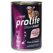 400 g Prolife Dog Wet Sensitive porc nourriture pour chien humide
