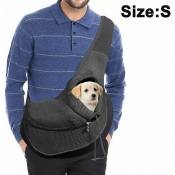 Cisea - Sling Dog, Cat Pet Hand Sling Carrier Sac à bandoulière Bandoulière rembourrée réglable Sac de transport pour chien, s, Gris