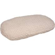 Coussin cuddly beige, ovale, polaire 110 x 70 x 12