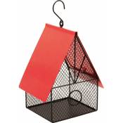 St Helens - Mangeoire à oiseaux maison de jardin rouge et noire GH358
