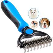 Galozzoit - Promotion Premium Brosse pour chiens et chats, dédéparage de brosse de sous-poil pour chiens et chats à poils moyens à longs, élimine le