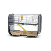 Cage Complète Pour Hamster Geneva Grise Avec Bac Transparent